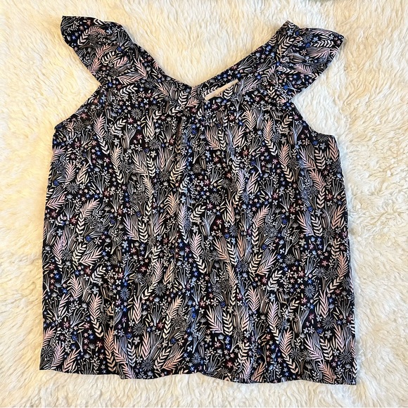 Loft petites floral sleeveless blouse medium - Picture 10 of 11